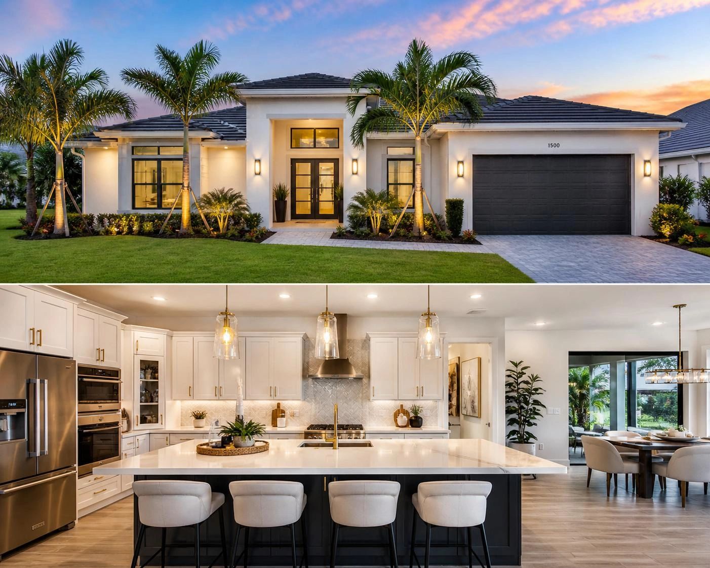 Modern South Florida home and bright interior